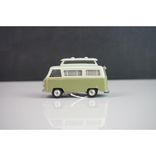 1167 - Boxed Corgi 420 Ford Thames Airborne Caravan diecast model in two tone dark green and cream, diecast... 