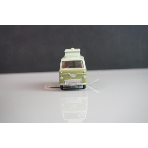 1167 - Boxed Corgi 420 Ford Thames Airborne Caravan diecast model in two tone dark green and cream, diecast... 