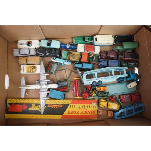 1171 - 35 Mid 20th C play worn diecast models, mainly Dinky examples to include Dinky Supertoys 998 Brit An... 