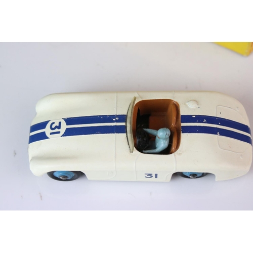 1178 - Boxed Dinky 133 Cunningham C-5R Road Racer diecast model in white, race number 31, with driver, deca... 