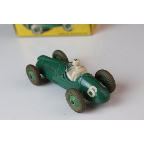 1180 - Five boxed Dinky diecast racing cars to include 230 Talbot-Lago in blue, 23G Cooper Bristol in green... 