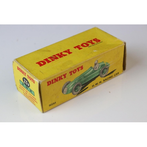 1180 - Five boxed Dinky diecast racing cars to include 230 Talbot-Lago in blue, 23G Cooper Bristol in green... 