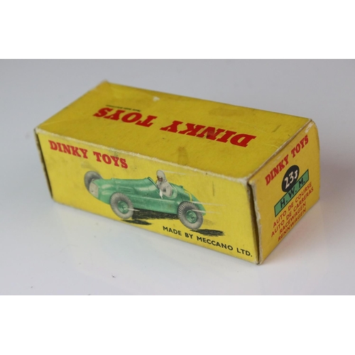 1180 - Five boxed Dinky diecast racing cars to include 230 Talbot-Lago in blue, 23G Cooper Bristol in green... 