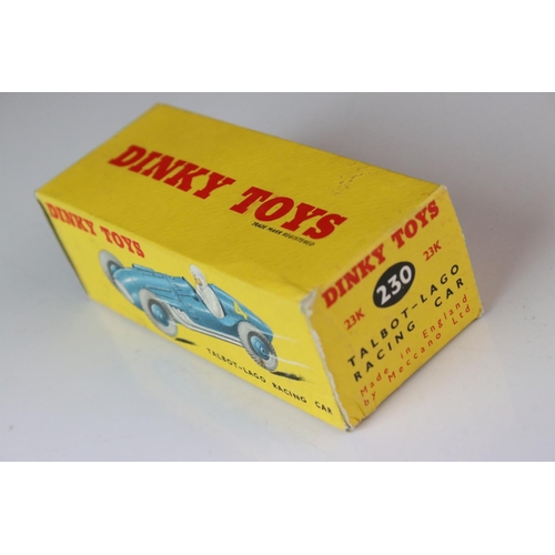 1181 - Five boxed Dinky diecast racing cars to include 23H Ferrari in blue, 23N Masserati in red, 23J HWM i... 