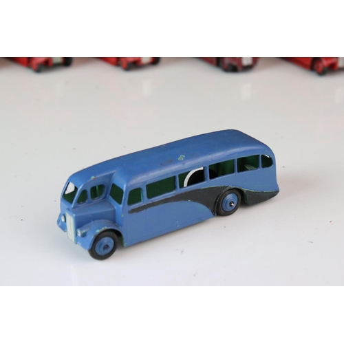 1185 - 16 Mid 20th C play worn Dinky diecast models to include 3 x Foden, 11 x various buses, etc