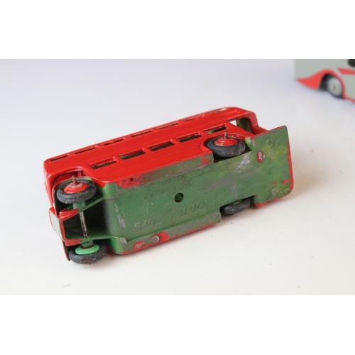 1185 - 16 Mid 20th C play worn Dinky diecast models to include 3 x Foden, 11 x various buses, etc