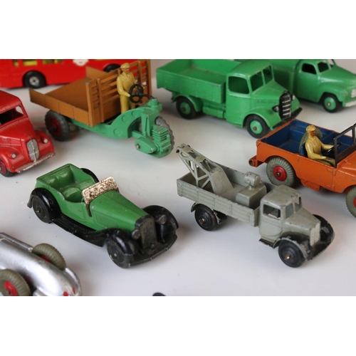 1186 - 12 Mid 20th C Dinky diecast models to include Dunlop Trojan, Daimler Ambulance, Petrol Tanker, Land ... 