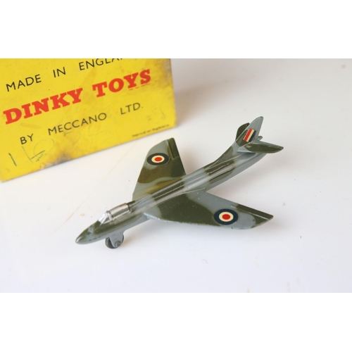 1188 - Three boxed Dinky diecast models /sets to include 70E Meteor Twin-Jet Fighter with 3 planes (Twin En... 