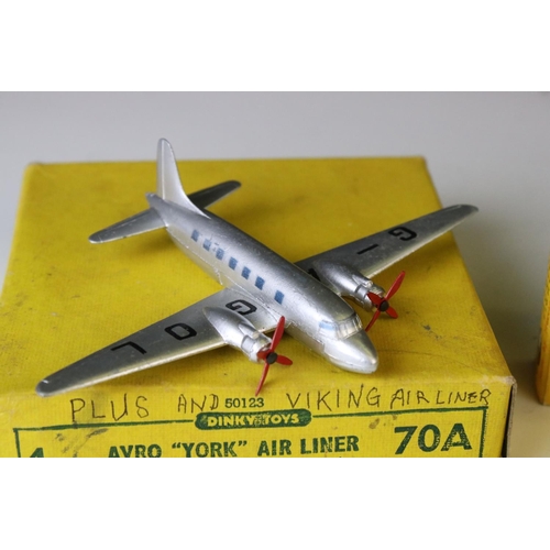 1188 - Three boxed Dinky diecast models /sets to include 70E Meteor Twin-Jet Fighter with 3 planes (Twin En... 