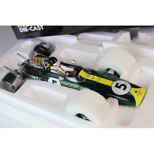 1193 - Boxed ltd edn 1:18 Quartzo 18203 Classic Grand Prix Lotus #5 Jim Clark 1967 Dutch Grand Prix Winner ... 