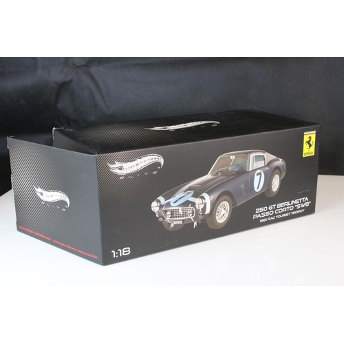 1195 - Autograph - Boxed Hot Wheels Elite 1:18 250 GT Berlinetta Passo Corto SWB 1961 RAC Tourit Tropy sign... 