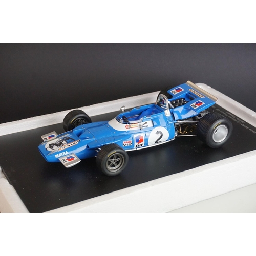 1196 - Autograph - Boxed 1/18 Spark Minimax 18S066 Matra MS80 No 2 Winner French GP 1969 diecast model, exc... 