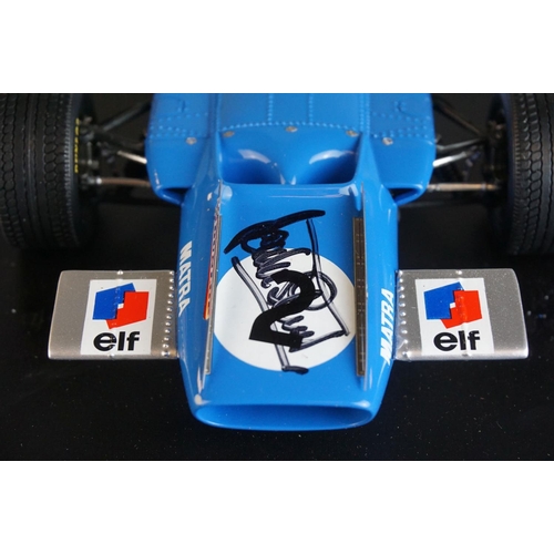 1196 - Autograph - Boxed 1/18 Spark Minimax 18S066 Matra MS80 No 2 Winner French GP 1969 diecast model, exc... 