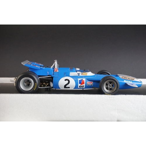 1196 - Autograph - Boxed 1/18 Spark Minimax 18S066 Matra MS80 No 2 Winner French GP 1969 diecast model, exc... 