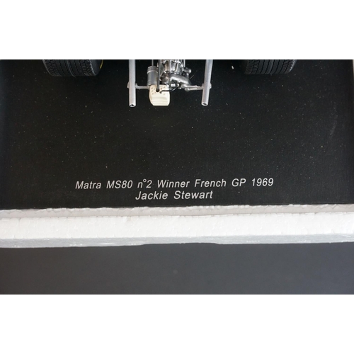 1196 - Autograph - Boxed 1/18 Spark Minimax 18S066 Matra MS80 No 2 Winner French GP 1969 diecast model, exc... 