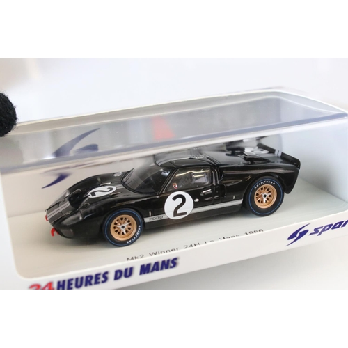 1200 - 13 Cased 1:43 Sparks Minimax diecast models, all variants, to include 4 x 24 Heures Du Mans, all exc... 