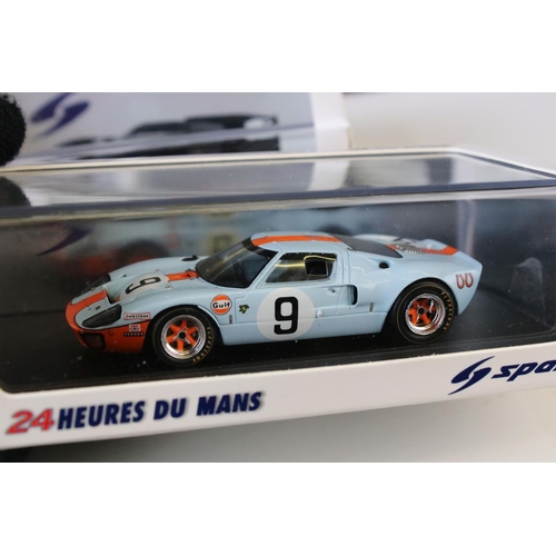 1200 - 13 Cased 1:43 Sparks Minimax diecast models, all variants, to include 4 x 24 Heures Du Mans, all exc... 