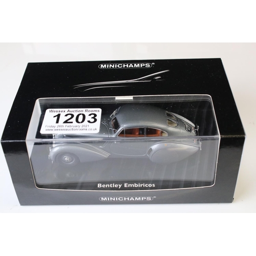 1203 - Seven boxed / cased 1:43 continental diecast models to include 4 x Pauls Model Art Minichamps and 3 ... 