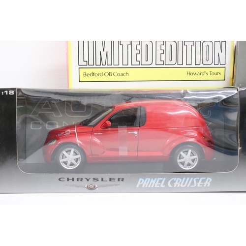 1205 - 13 Boxed diecast models and sets to include 3 x Vanguards, AutoArt 1/18 Chrysler Panel Cruiser, Corg... 