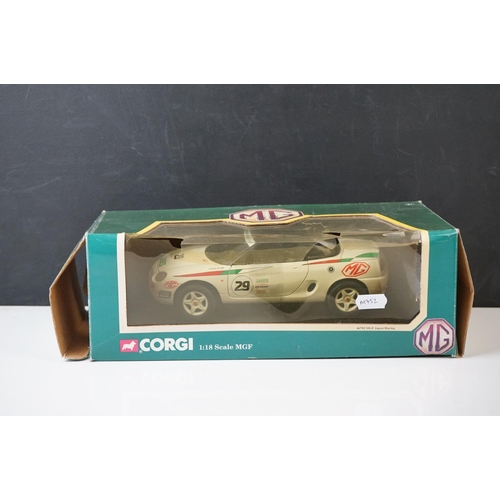 1212 - Four boxed 1:18 scale diecast models to include Corgi  MGF 1.8i VVC Roadster, Autoart Performance Su... 