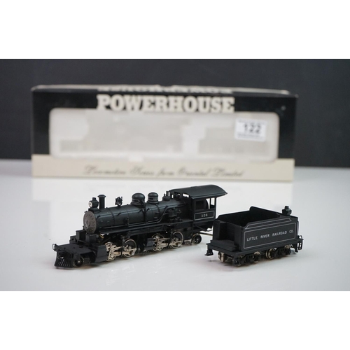 122 - Boxed PowerHouse HO gauge 8050 Little River #126 brass locomotive & tender, made by Samhongsa (Korea... 