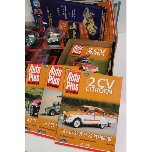 1229 - 12 Cased Hatchette Citroen CV diecast models with magazines/backing cards