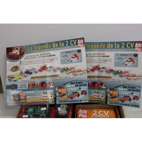 1229 - 12 Cased Hatchette Citroen CV diecast models with magazines/backing cards