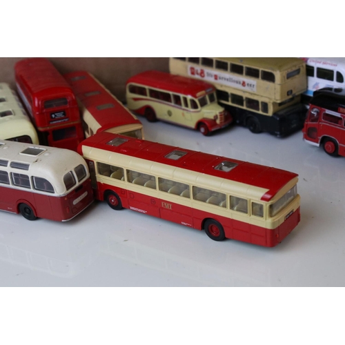 1230 - Collection of approximately 50 diecast model buses some showing play wear, includes EFE, Corgi, Brit... 