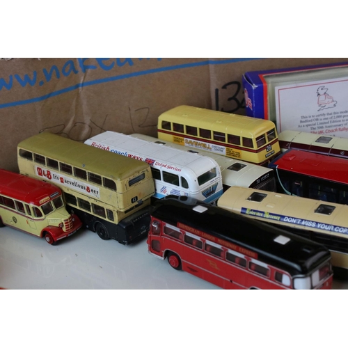 1230 - Collection of approximately 50 diecast model buses some showing play wear, includes EFE, Corgi, Brit... 