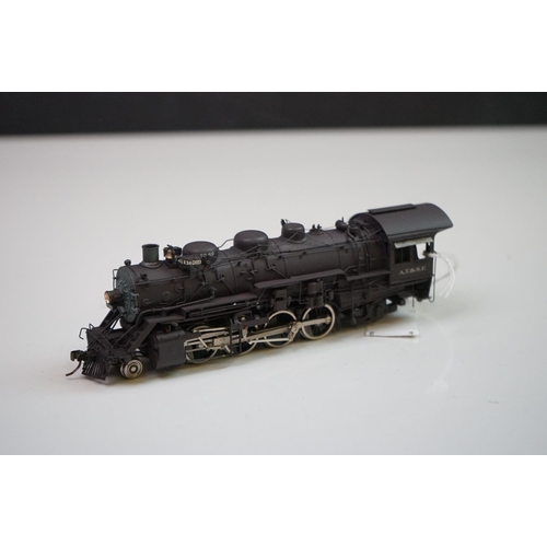 125 - Boxed Sunset Models HO gauge Santa Fe 2-8-2 4000 Class brass locomotive & tender, made by Samhongsa ... 