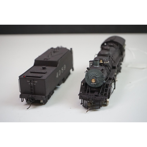 125 - Boxed Sunset Models HO gauge Santa Fe 2-8-2 4000 Class brass locomotive & tender, made by Samhongsa ... 