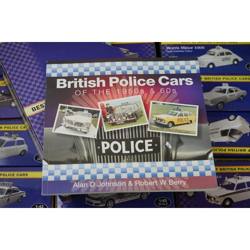 1252 - 27 x Boxed Atlas Editions diecast police cars to include 4650107 Austin 18000 MKII, 4650118 Jaguar X... 