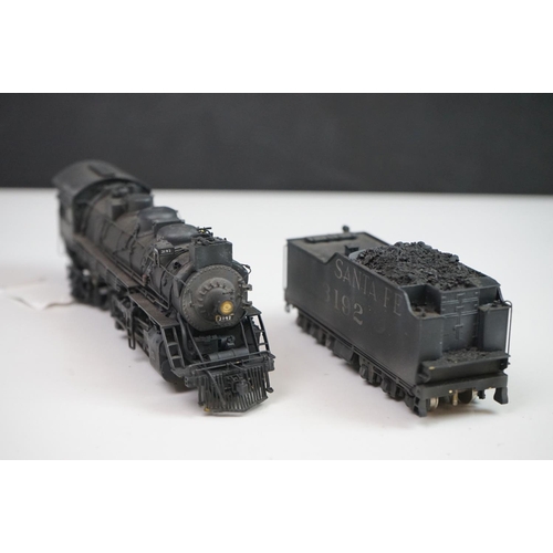 126 - Boxed Sunset Models HO gauge AT & SF #3192 2-8-2 brass locomotive & tender, made by Samhongsa (Korea... 