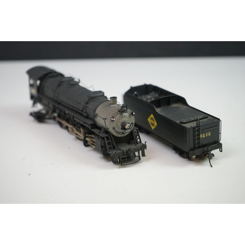 127 - Boxed Sunset Models HO gauge USRA Heavy 2-10-2 brass locomotive & tender, made in Korea, painted, ap... 