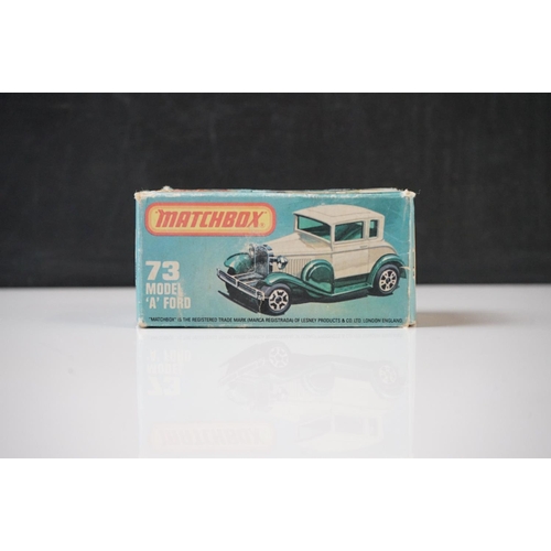 1272 - Five boxed Matchbox diecast models to include 2 x Superfast (25 Ford Cortina GT, 38 Honda Motorcycle... 