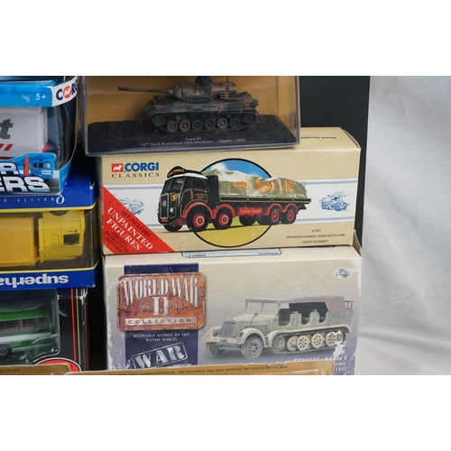 1276 - Collection of 22 boxed / cased diecast models to include Corgi World War II Collection, EFE, Solido,... 