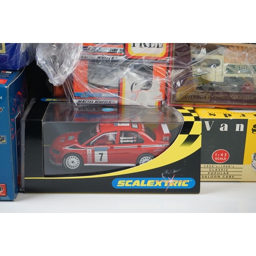 1278 - Group of boxed & unboxed models vehicles to include boxed Scalextric aC2365 Mitsubishi Lancer Evolut... 