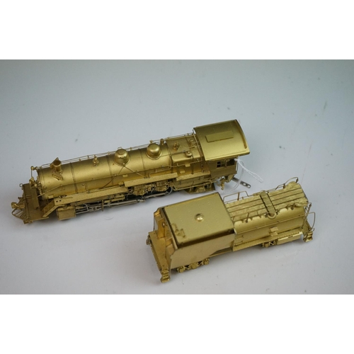 128 - Boxed Sunset Models HO gauge Great Northern 0-1 2-8-2 brass locomotive & tender, made by Samhongsa (... 