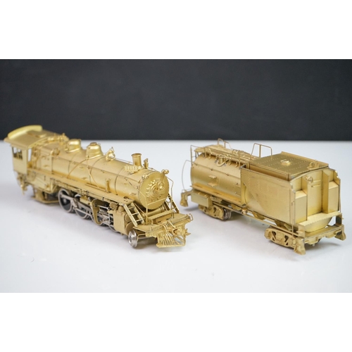 128 - Boxed Sunset Models HO gauge Great Northern 0-1 2-8-2 brass locomotive & tender, made by Samhongsa (... 