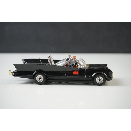 1293 - Boxed Corgi 267 Rocket Firing Batmobile diecast model with Batman & Robin figures, with envelope con... 