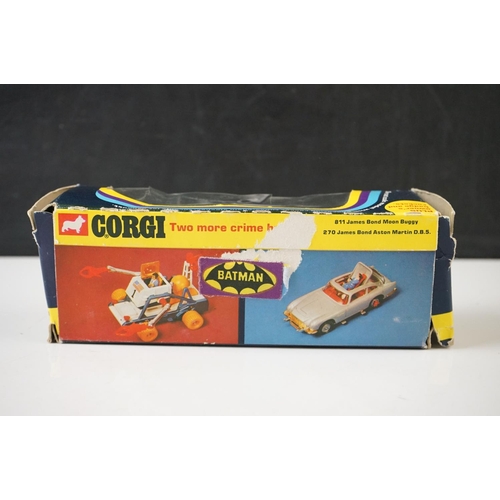 1293 - Boxed Corgi 267 Rocket Firing Batmobile diecast model with Batman & Robin figures, with envelope con... 