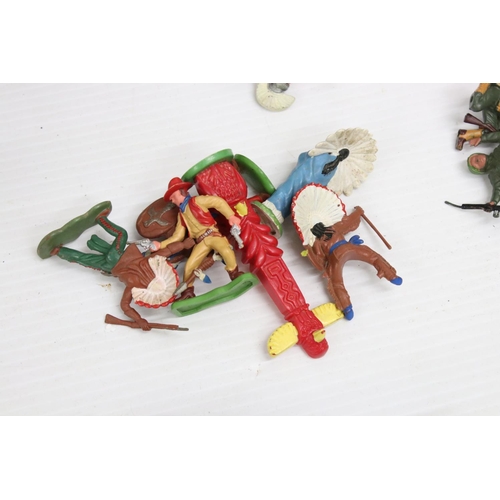 1299 - Large collection of mid-late 20th C plastic figures, soldiers & accessories to include Timpo, Britai... 