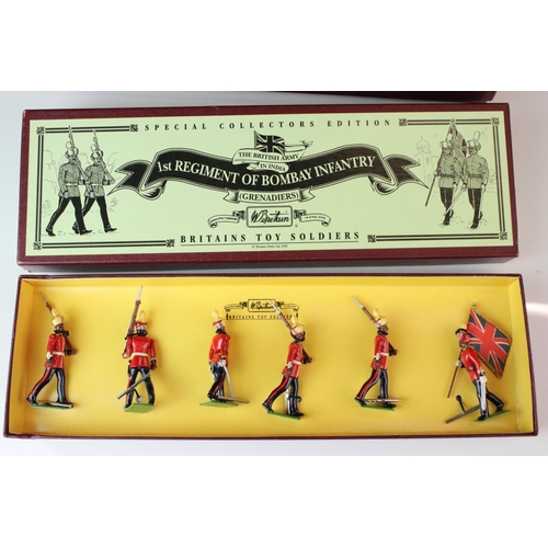 1310 - Four boxed Britains Special Collectors Edition metal figure sets to include 8845 1st Regt of Bombay ... 