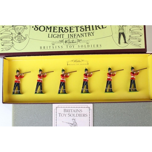 1312 - Four boxed Britains Special Collectors Edition metal figure sets to include 8804 Somersetshire Light... 