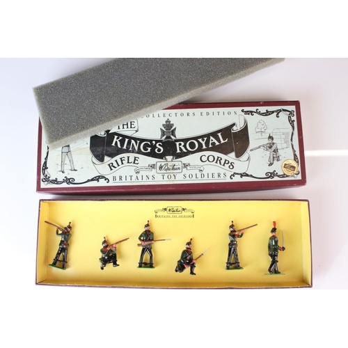 1316 - Four boxed Britains Special Collectors Edition metal figure sets to include 8822 The Kings Royal Rif... 