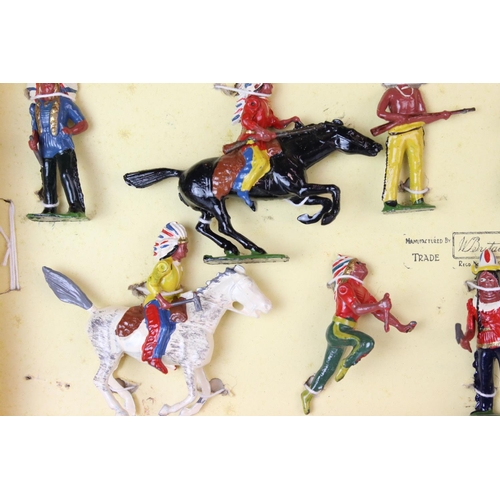 1320 - Boxed Britains Cowboys and North American Indians No 208 Mounted an on Foot metal figure set, comple... 