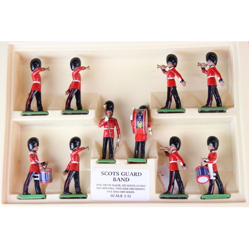 1332 - Eight boxed Britains metal soldier sets to include 7205 3 Mounted Lifeguards, 7239 Gordon Highlander... 