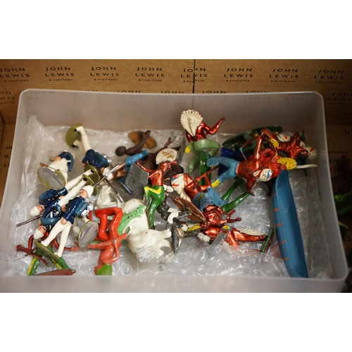 1339 - Collection of mid 20th C onwards metal and plastic figures to include Britains and Timpo, Wild West,... 