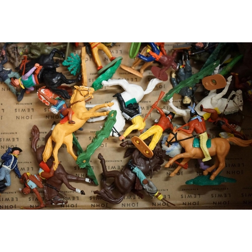 1339 - Collection of mid 20th C onwards metal and plastic figures to include Britains and Timpo, Wild West,... 