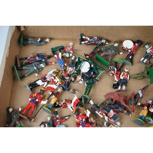 1343 - Collection of various metal military figures to include Blue Boy, Britains, unmarked etc